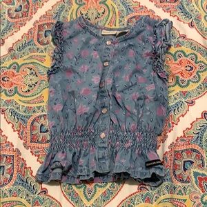 GIRLS CALVIN KLEIN JEANS blue and purple blouse